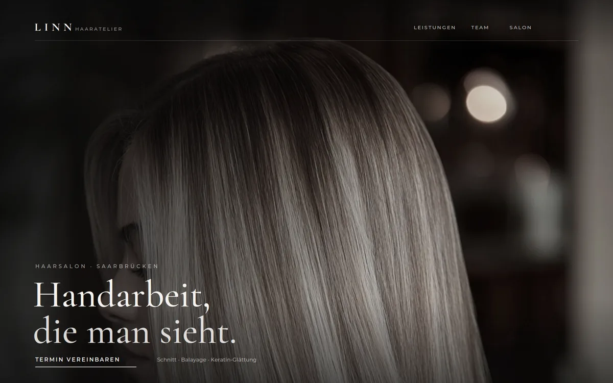 Beispiel-Website: Friseursalon